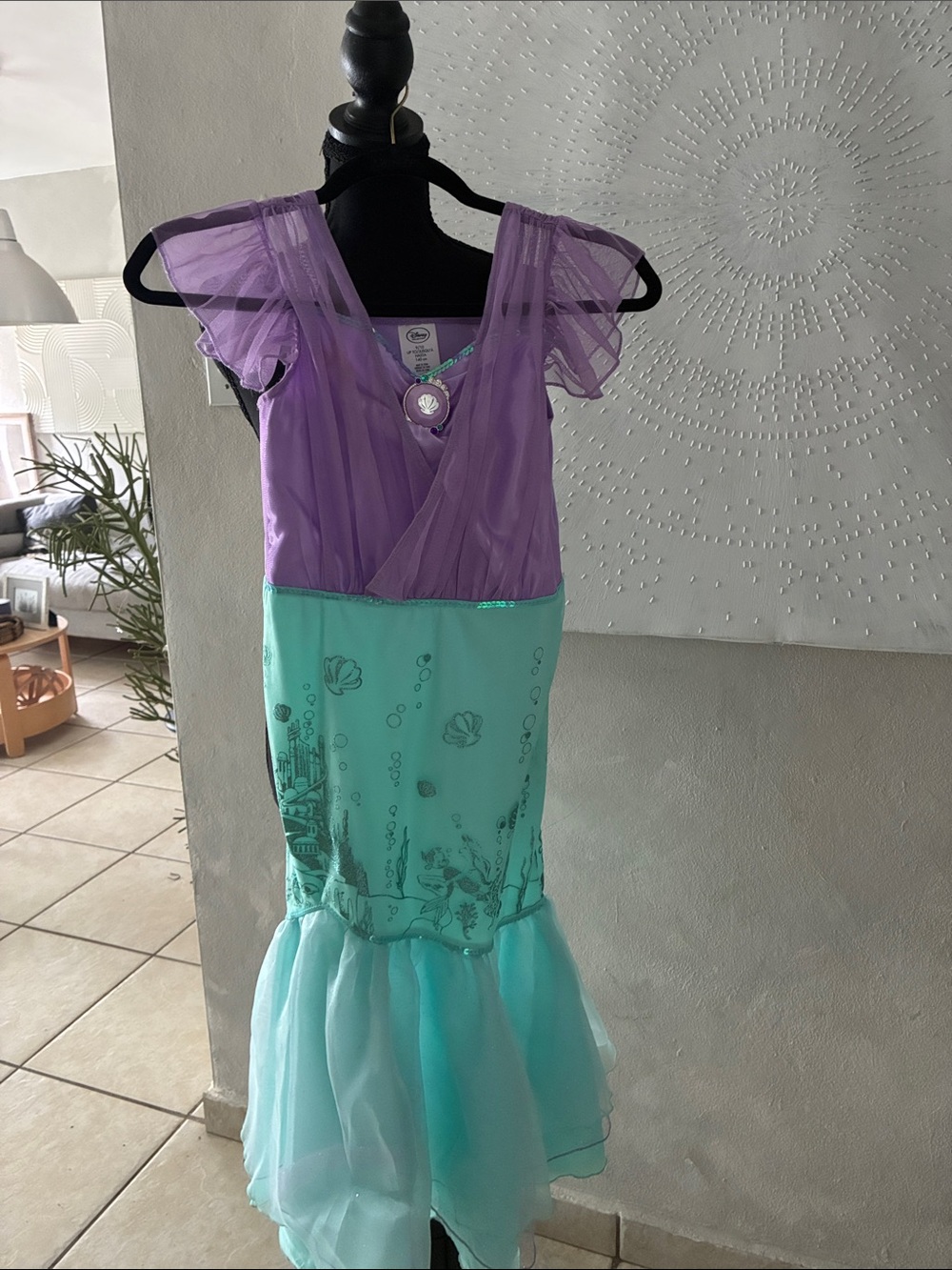 Princess Ariel Little Mermaid Costume Dress - Purple and Aqua